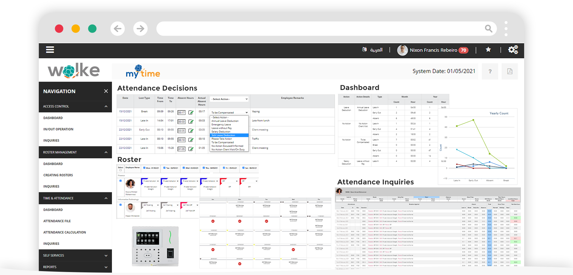 Cloud Based Time Attendance Management System in Bahrain & GCC mytime